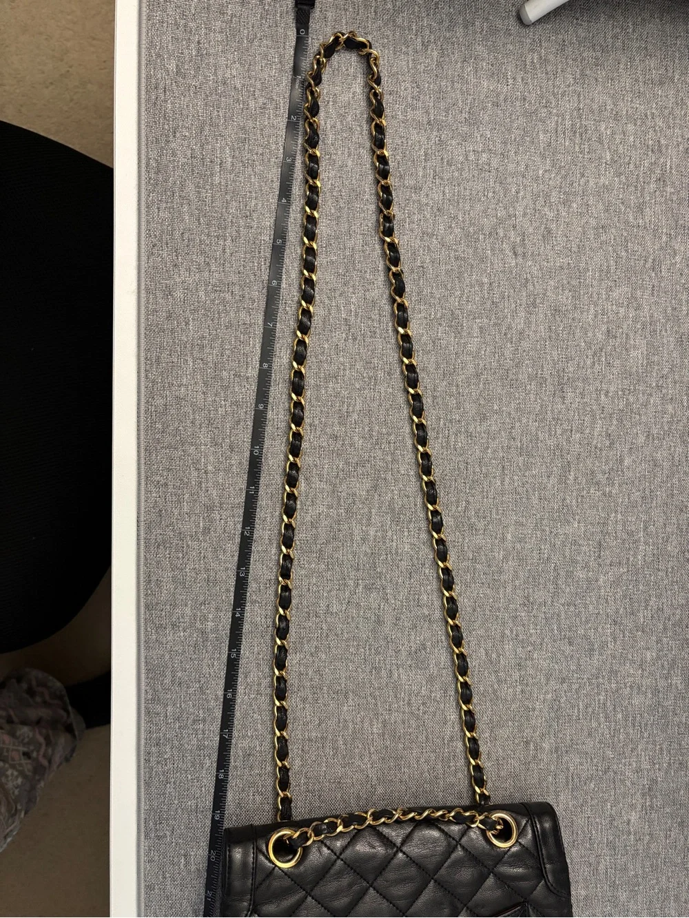 Vintage CHANEL Dual Tone Classic Double Flap Bag CC Chain Shoulder Bag